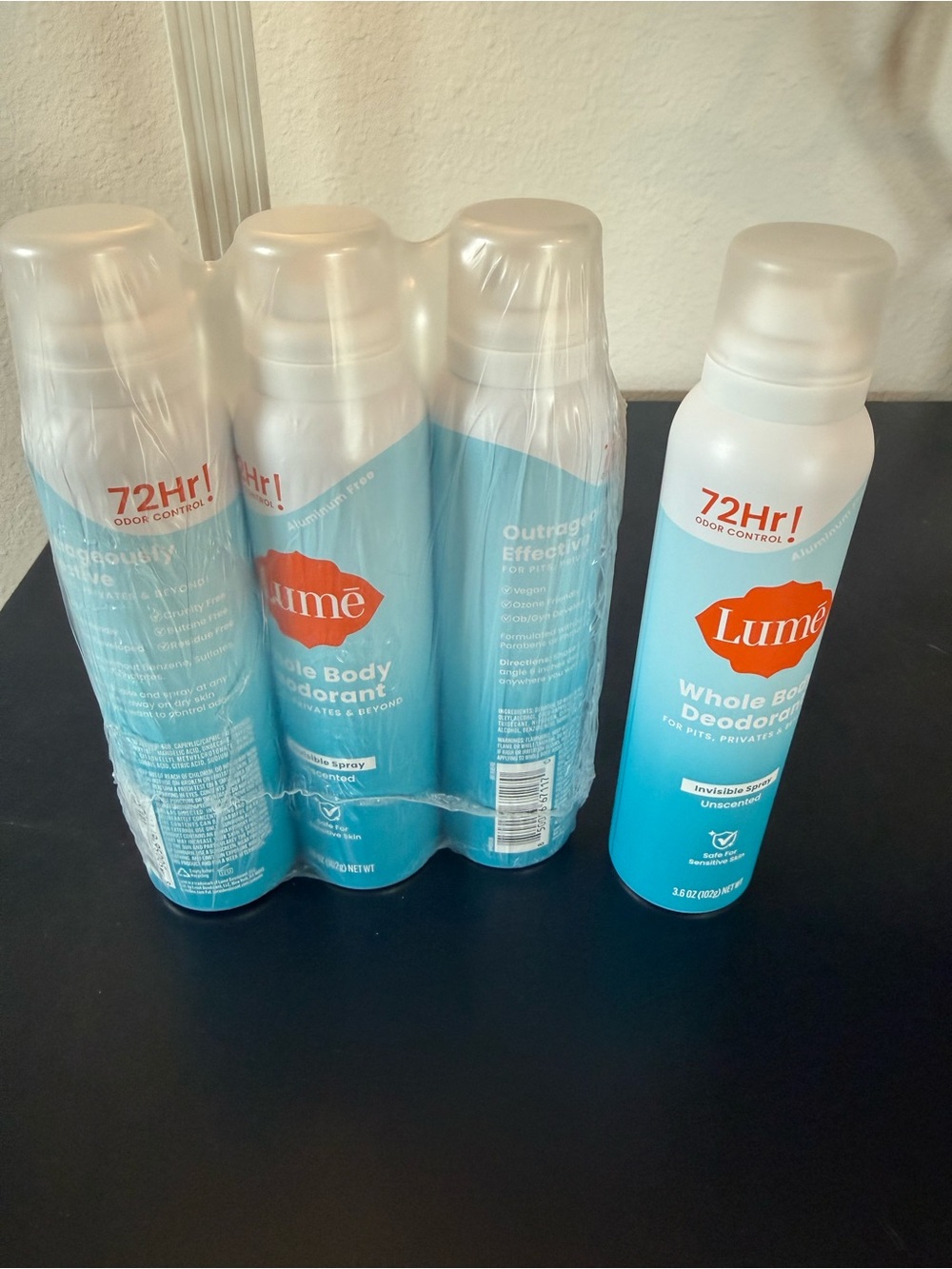 Lume Whole Body Deodorant Spray - Unscented Blue